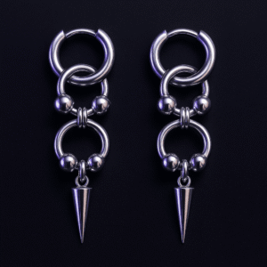 Hexpierce – Boucles d’oreilles Rock (1 Paire)