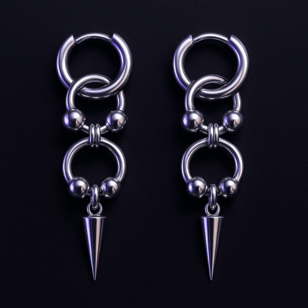 Hexpierce – Boucles d’oreilles Rock (1 Paire)