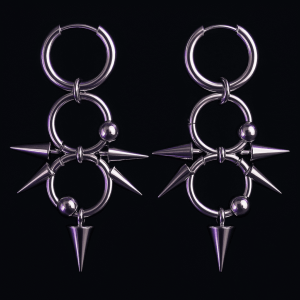 Witchbane - Boucles d'oreilles Punk à pointe (1 paire)